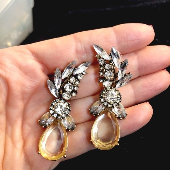 CRYSTAL BRIDAL STATEMENT EARRINGS #167 - Picture 2 of 2